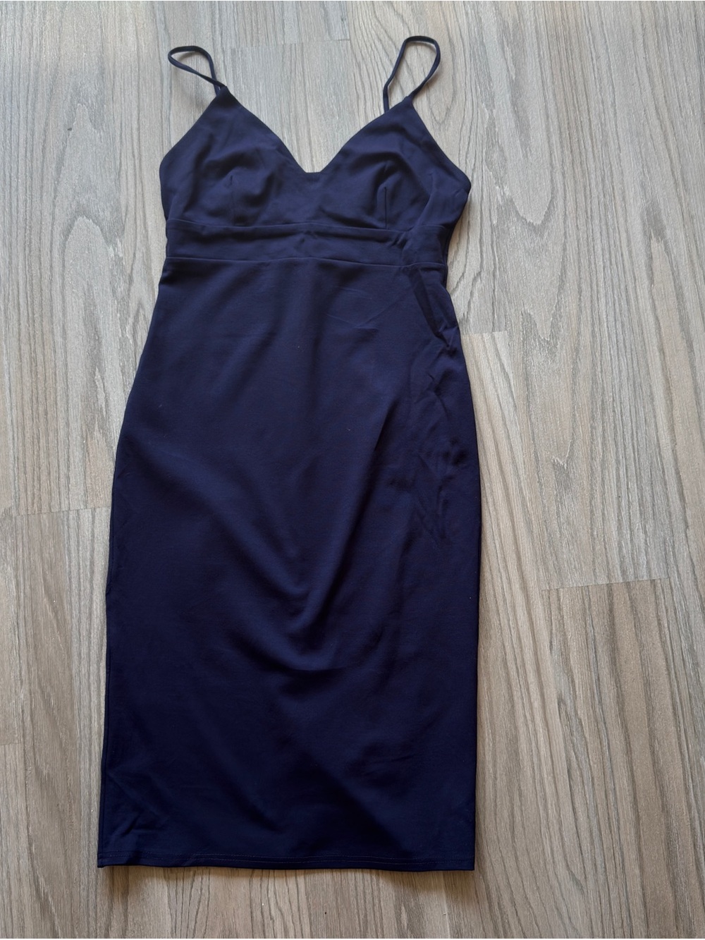 Lulu's “Don’t Tell ‘Em” Navy Midi Dress